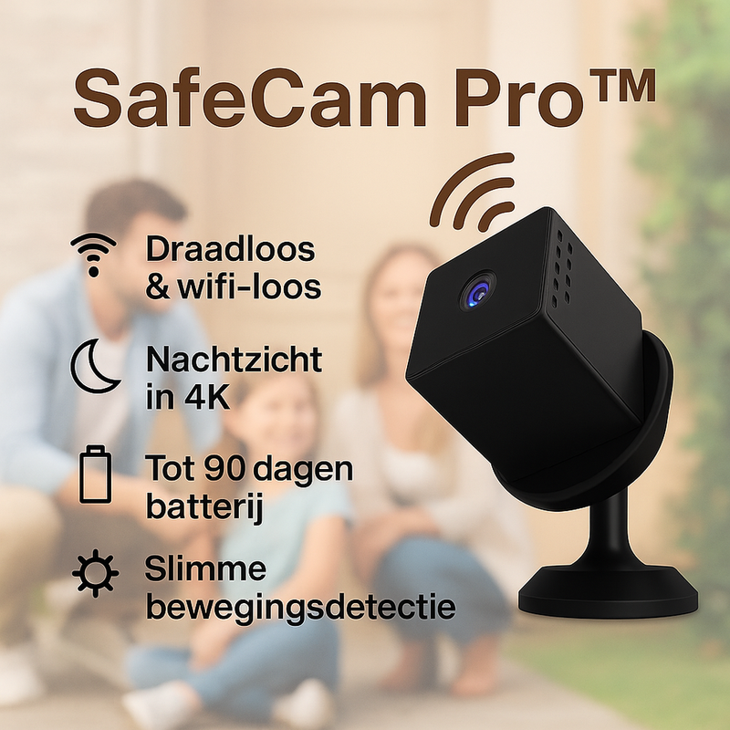 SafeCam - Altijd beveiligd – zelfs zonder internet of stroom
